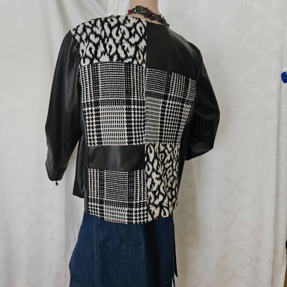 **Chico's Stylish Women's Mixed Media Patchwork Jacket** - Picture 6 of 11